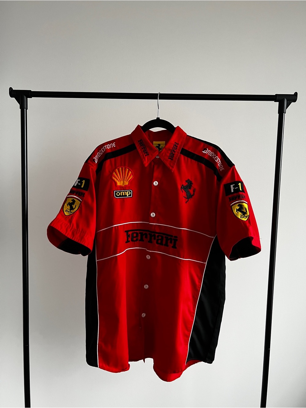 Vintage Ferrari 1996 Scuderia F1 Racing Retro Button Shirt